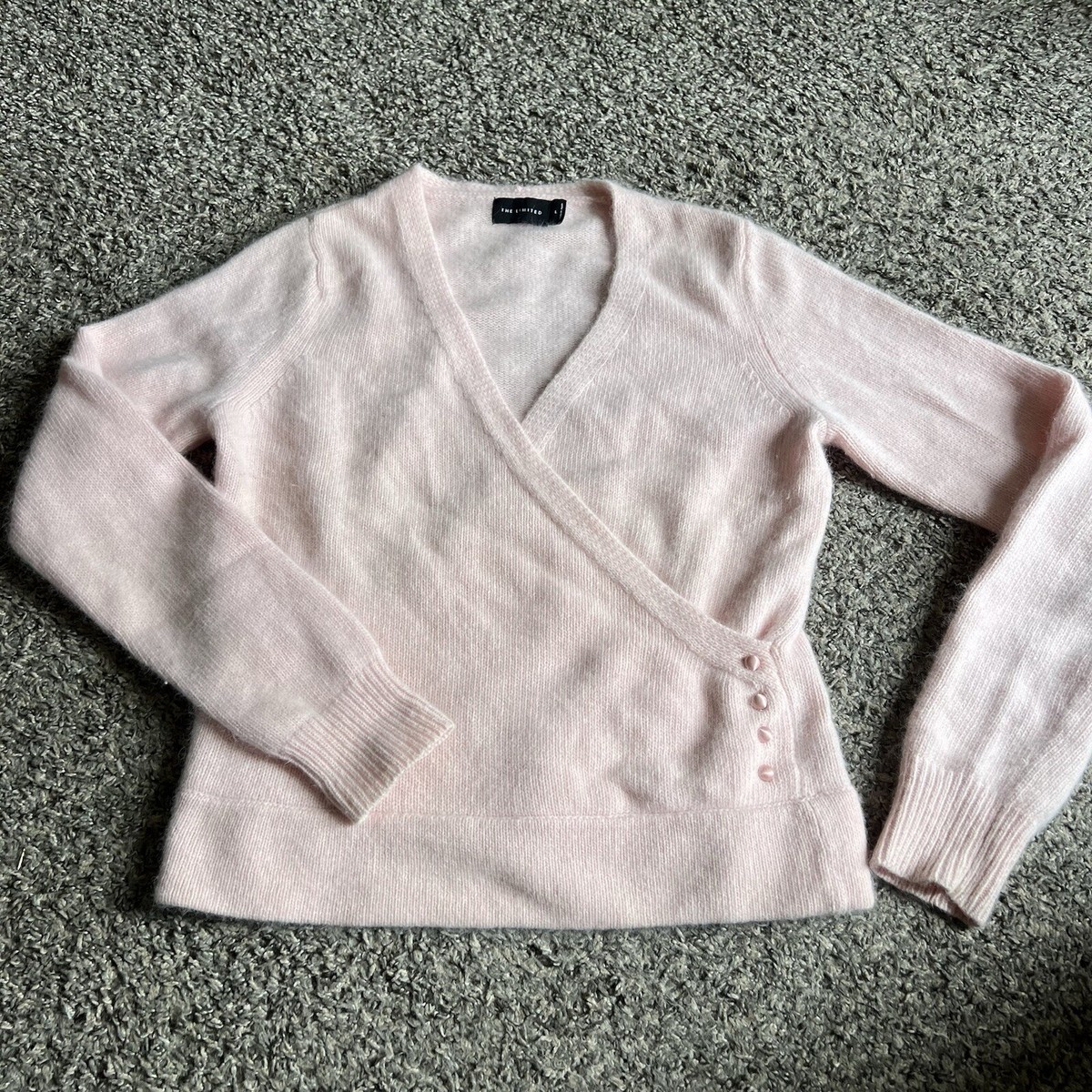 THE LIMITED Sweater Lambswool Angora Blend Sz L Baby Pink THE LIMITED Sweater Lambswool Angora Blend Sz L Baby Pink