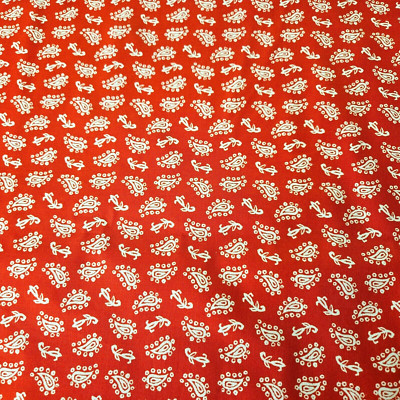 Fruit Stand BTY Anne Tavoletti P&B Textile Boutique Red White Floral Paisley