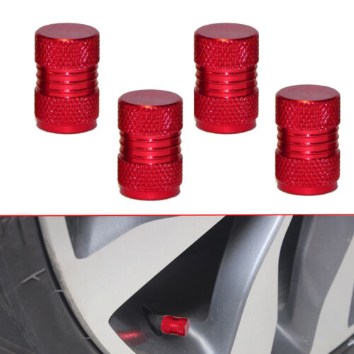 4x Red Car Tyre Rim Valve Wheel Stem Air Port Dust Caps Cover Auto Accessories - Picture 3 of 12