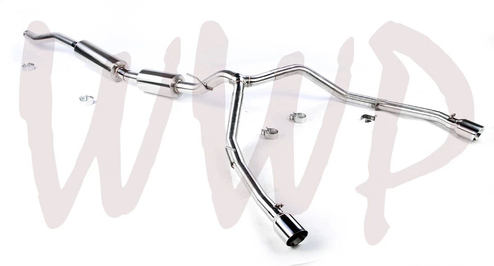 Stainless Steel Dual CatBack Exhaust Muffler System 20-24 Jeep Gladiator 3.6L V6 - Изображение 2 из 3