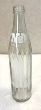VTG 1977 Nehi-Royal Crown RC Cola-16 oz-Clear Etched Grip Glass Soda-Pop Bottle