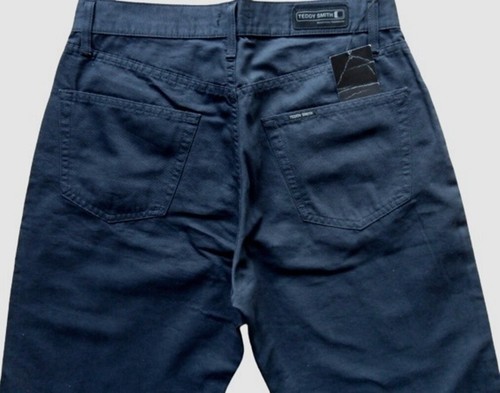 Pantalones de peluche Texotto de algodón azul marino para hombre 30", 32", 38"" de peluche Smith - Imagen 7 de 8