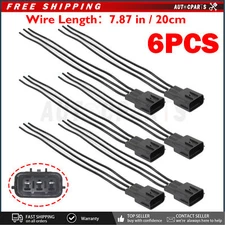 6x Male Connector 3-way for Mazda Ignition Coil UF540 Pigtail Plug Wire Harness