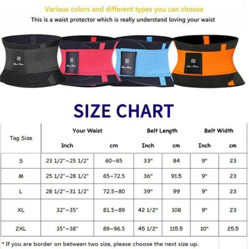 US Men Women Waist Trainer Corset Sauna Sweat Weight Loss Body Shaper Slim Belts - Picture 2 of 20