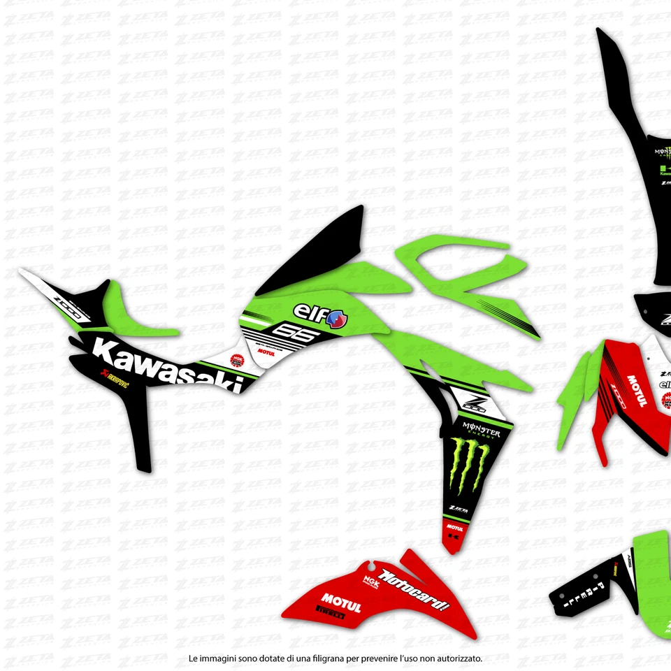 Juego de pegatinas para Kawasaki Z 1000 2014-2020 Foto 2 de 4