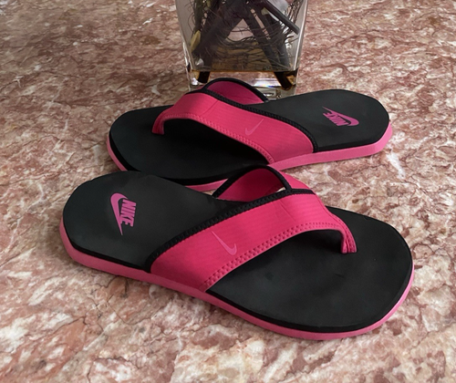 Nike Celso Womens Thong Plus Pink/Black Flip Flop Sandal 310896-601 Size 10 EUC! - Picture 3 of 10