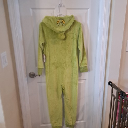 Kids The Grinch One Piece Pajamas Union Suit Christmas Costume Justice Girl 10 - Picture 3 of 6