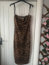 Pretty little thing animal print bodycon dress size 10