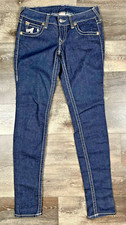Vintage True Religion Dark Blue Jeans Women's 29 Low Rise Y2K 90s Denim