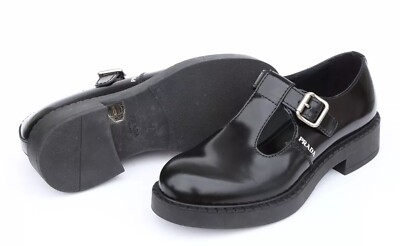 Prada Mary Jane Buckle Platform Mens Loafers Size US 7/UK 6  display picture 2