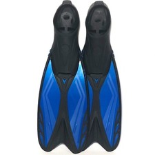 New Swimming Slip-On Fins/Flippers Adult Black/Blue - Size Large 42-43 - Comfort
