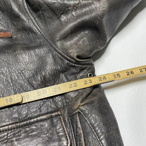 AVIREX Jacke A-2 braun Leder Bomber distressed 70er 80er XL Military - Bild 13 von 24