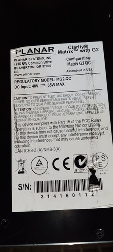 Planar MG2-QC Clarity Matrix G2 Quad Controller Module 750-2094-00*QTY - Afbeelding 6 van 8