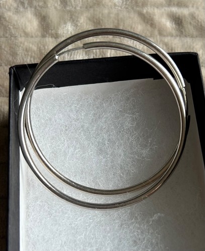 Endlees sterling silver hoop earrings 50mm