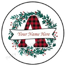 PERSONALIZED CUSTOM CHRISTMAS MONOGRAM ENVELOPE SEALS LABELS STICKERS FAVORS