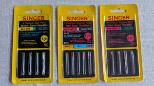 SINGER premium Regular Point Red Brand Needles 2045/2020/2020, set of 3