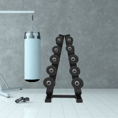 5-tier Dumbbell Rack Stand A-frame Weight Rack For Home Hotels Gyms