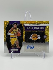 2023-24 Panini Prizm Maxwell Lewis Fast Break Rookie Auto Gold Disco /10