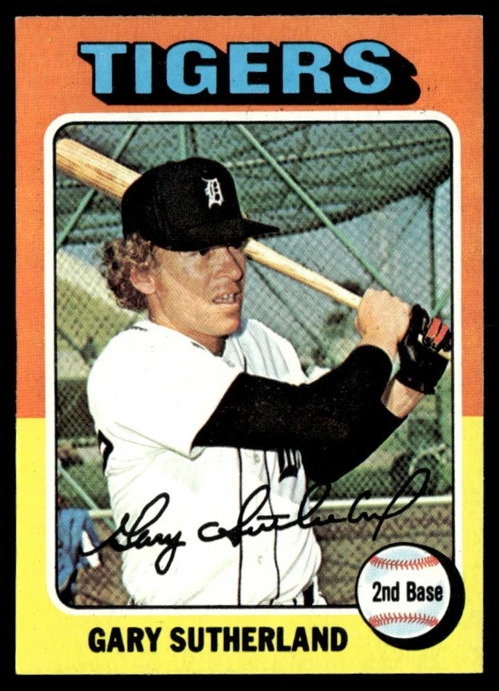 1975 Topps Mini Gary Sutherland Detroit Tigers #522