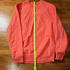J.CREW Sportswear Men's Crewneck Fleece Sweatshirt Pink Large Tall