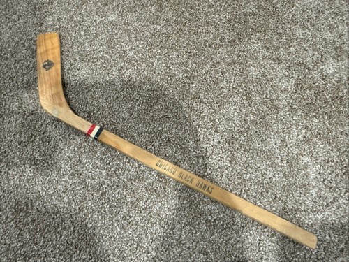 1960's Chicago Blackhawks Chicago Stadium Mini Wooden Souvenir Hockey Stick NHL - Picture 5 of 7
