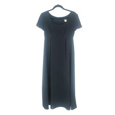J Crew Long Formal Dress Womens 2 Black Short Sleeve Wedding Holiday Party