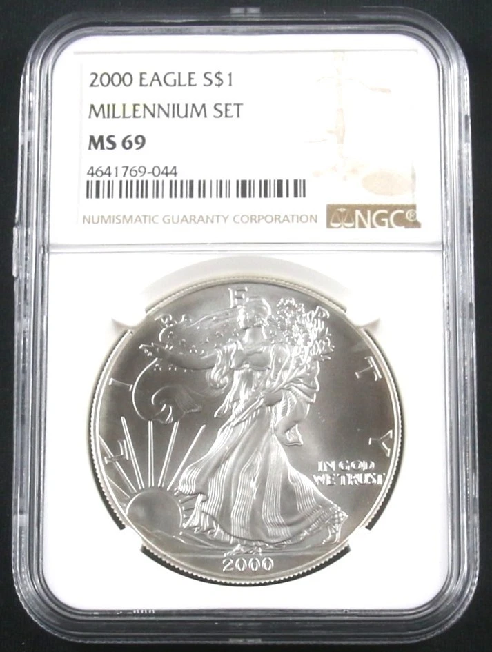 2000年 ミレニアムデザイン 銀 American Eagle MS 69 Graded 2000 Silver Bullion Coins for sale | eBay