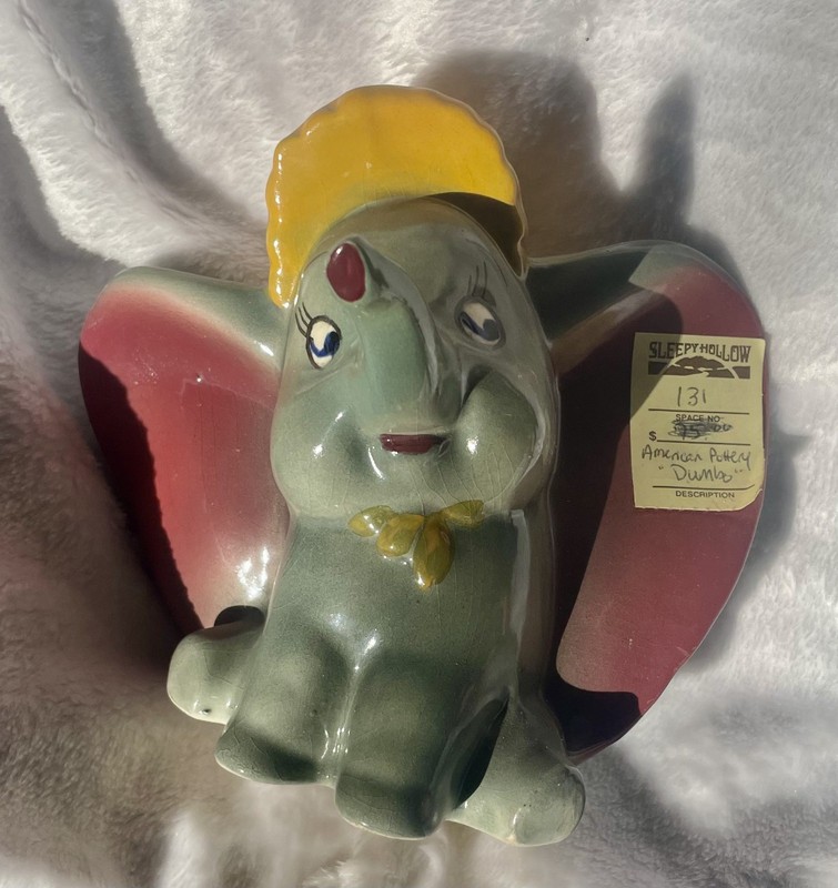 DISNEY 1940s DISNEY "DUMBO" AMERICAN POTTERY FIGURE - DISNEYANA