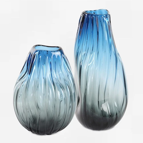 Uttermost Midnight Horizon Vases Set of 2, Blue/Black - 18190 - Picture 1 of 1