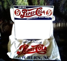 Pepsi Cola MESSAGE MENU BOARD Heavy Porcelain Enamel