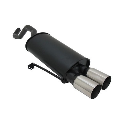 Novus Sportauspuff für Renault Clio 3 2x76mm RL-Design Endschalldämpfer mit ABE