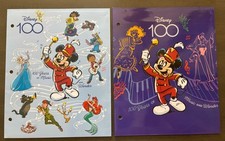 Disney Mickey Mouse 3 Hole 2 Pocket Portfolio Folders Set of 2 100 Years of Musi