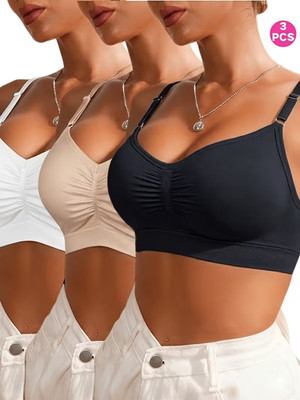 3 er-Pack  Bustier, Komfort BH, elastisch, Gr M, 75C, 80A, 80B