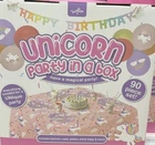 Happy Birthday Unicorn Party In Box 90 Pieces Set Napkins, Table Cloth Cups