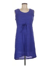 Simply Vera Vera Wang Women Blue Casual Dress M