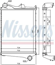 Charge Air Cooler NISSENS NS97006