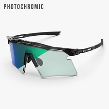 SCICON AEROSHADE 2.0 TITANIUM PHOTOCHROMIC CYCLING SUNGLASSES GREEN LENS UV PRO