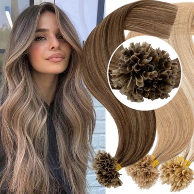 Keratin Bonding Hair Extensions Echthaar Haarverlängerung 1 Gramm pro Strähne AA