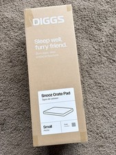 Diggs Snooz Dog Crate Pad Small Grey Orthopedic Memory Foam Pet Bed 24.75x16x2  