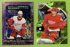 Joe Veleno 21-22 Allure Green Quartz/99 - Platinum Violet Pixels /299 Rookie RC