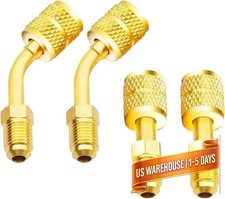 Zoizocp R410A Adapter 5/16" SAE Female to 1/4" SAE Male Flare for Air Conditione