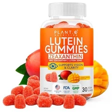 PLANT.O NUTRITION Lutein and Zeaxanthin Gummies - Delicious Vegan Eye Health and