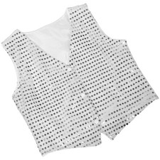 Dance Performance Outfits Girls Children's Sequined Vest Black Costume Jazz