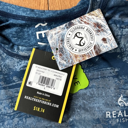 Realtree Long Sleeve Shirt Reversible, UPF 30, Scent Control, Size Large - Blue - Picture 4 of 8