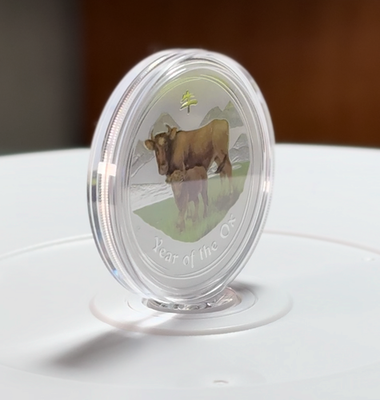 2009 Lunar Year of the Ox 1 oz Silver Colored Coin. | eBay