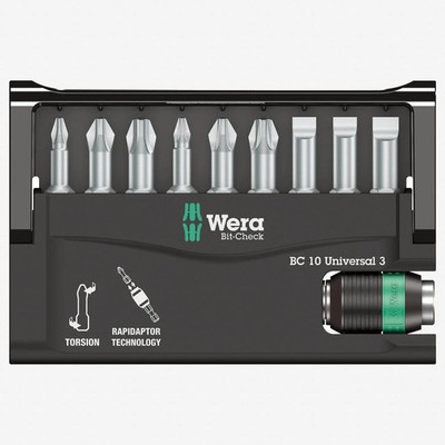 Wera 056375 Bit-Check Set with Rapidaptor