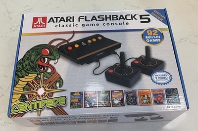 Atari Flashback 5 Classic Game Console 2 wireless controllers 92 Games Centipede