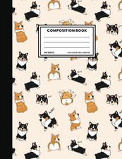 Composition Notebook  Corgi Dogs Moods: College Ruled Lined Paper  Cute Compos