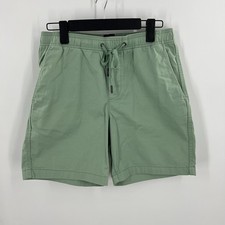 Gap Men 7" Inseam Elasticized Waistband Stretch Twill Pull On Short Green Small