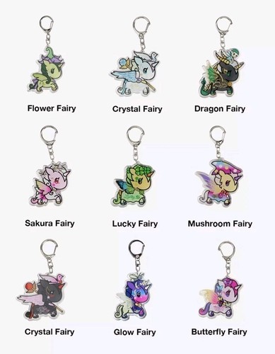 3 X NEW SEALED BLIND BOX TOKIDOKI FAIRY UNICORNO ACRYLIC KEYCHAIN 9 TO COLLECT - Picture 3 of 3